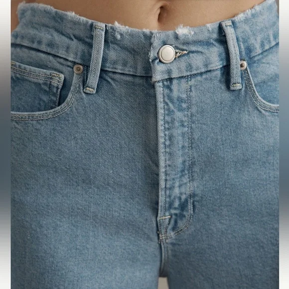 Good American Good Skate Soft-Tech High-Rise Crop Wide-Leg Jeans - Picture 3 of 8